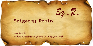 Szigethy Robin névjegykártya